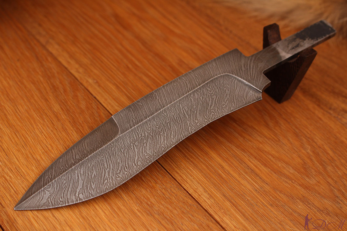 Клинок Ворон, дамасская сталь. 